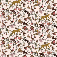Animal Brown Wallpaper - Exotic Wildlings  Wallpaper Sample Natural furn.