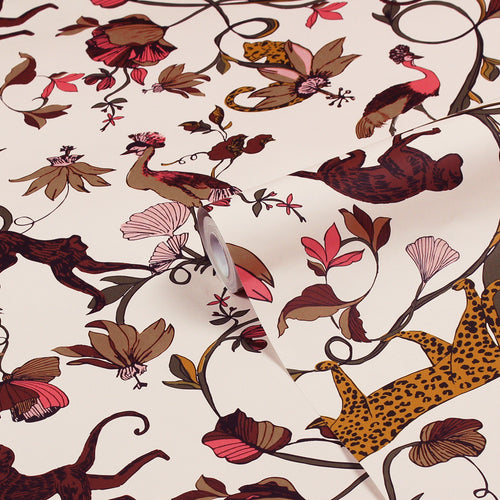furn. Exotic Wildlings Wallpaper in Natural