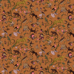 furn. Exotic Wildlings Wallpaper Sample in Warm Sienna