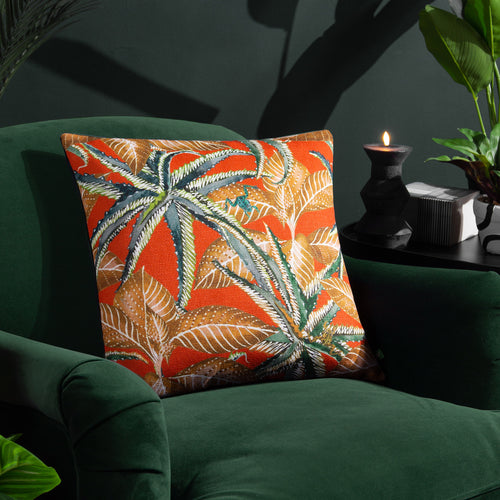 Orange shop floral cushions