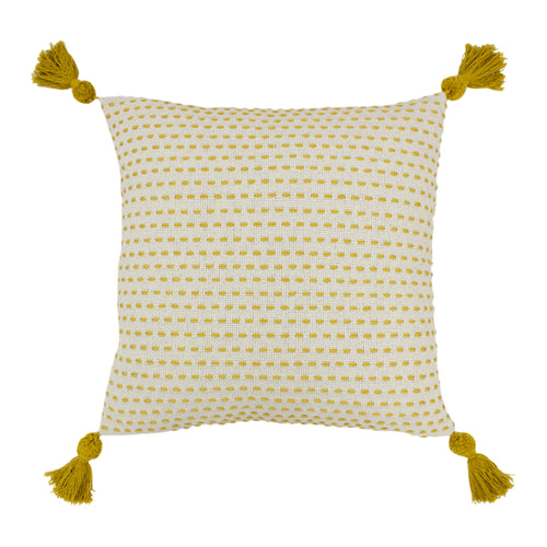  Yellow Cushions - Ezra Embroidered Cushion Cover Ochre furn.