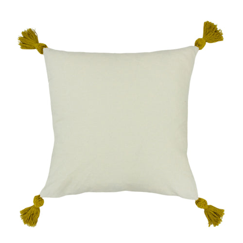  Yellow Cushions - Ezra Embroidered Cushion Cover Ochre furn.