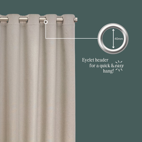 The Ultimate Blackout Textured Woven Eyelet Curtains Pink