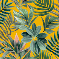 Floral Yellow M2M - Fauna Ochre Fabric Sample Evans Lichfield