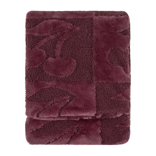 Fur Boucle Cherries Throw Morello