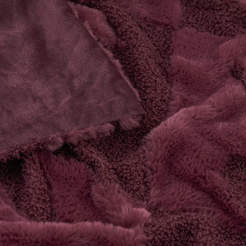 Fur Boucle Cherries Throw Morello