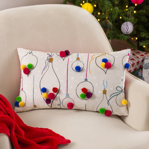 Abstract Pink Cushions - Festive-val Baubles Cushion Cover Pink Heya Home