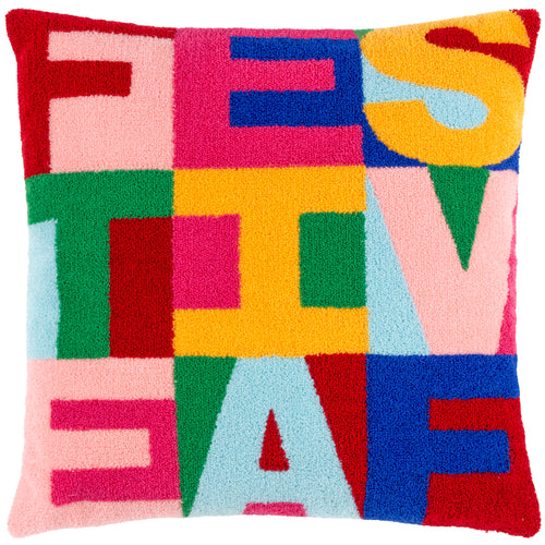 Abstract Multi Cushions - Festive-val  Cushion Cover Multicolour Heya Home