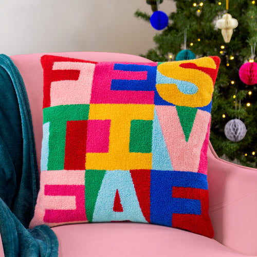 Abstract Multi Cushions - Festive-val  Cushion Cover Multicolour Heya Home
