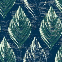 Evans Lichfield Feuille Navy Floral Fabric Sample in Default