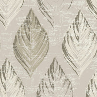 Floral Beige M2M - Feuille Parchment Floral Fabric Sample Evans Lichfield