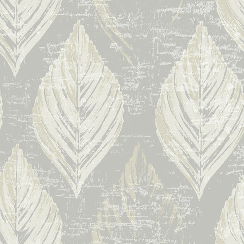 Floral Beige M2M - Feuille Taupe Floral Fabric Sample Evans Lichfield