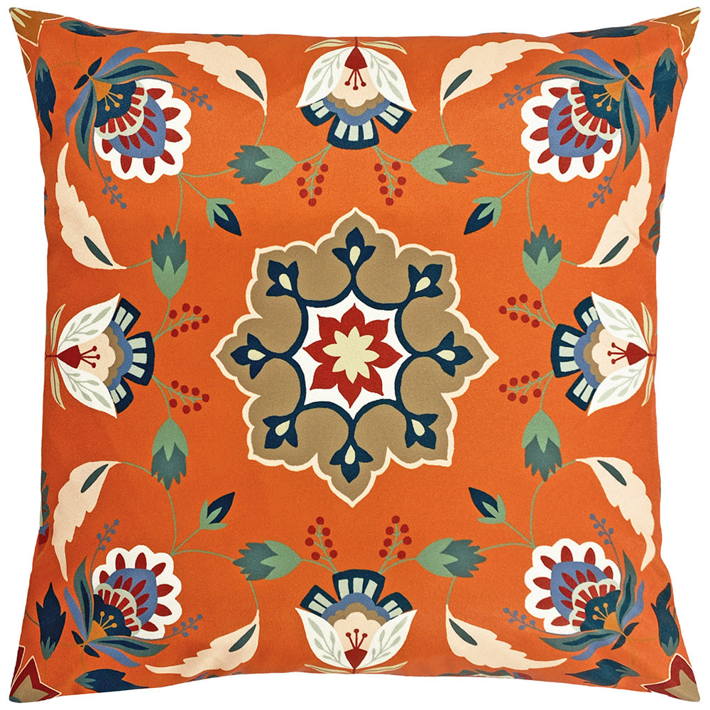 Folk Flora Orange 120x170cm Indoor/Outdoor Rug Orange Rugs furn