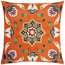 furn. Folk Flora Outdoor Cushion Cover in Orange