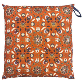 furn. Folk Flora Large 70cm Outdoor Floor Cushion Cover in Orange