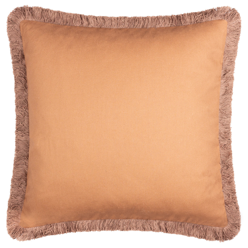 Fable Fox and Deer Embroidered Cushion Willow Green