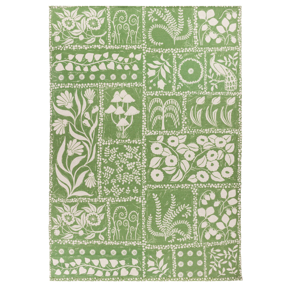 Forage Garden 120x170cm Outdoor Washable Rug Sage