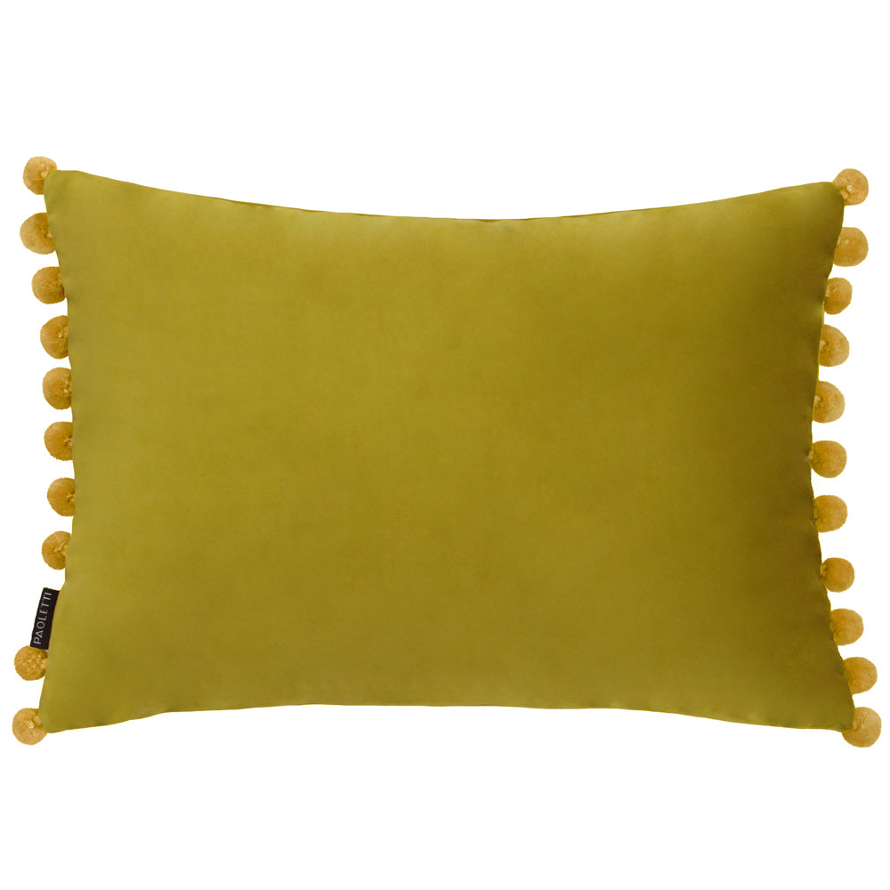 Fiesta Gold Velvet Cushion Cover Bamboo/Gold Cushions Paoletti