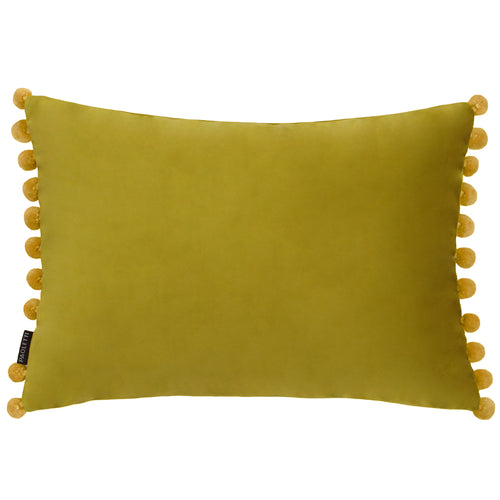 Paoletti Fiesta Velvet Cushion Cover in Bamboo/Gold