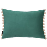 Paoletti Fiesta Velvet Cushion Cover in Duck Egg/Natural