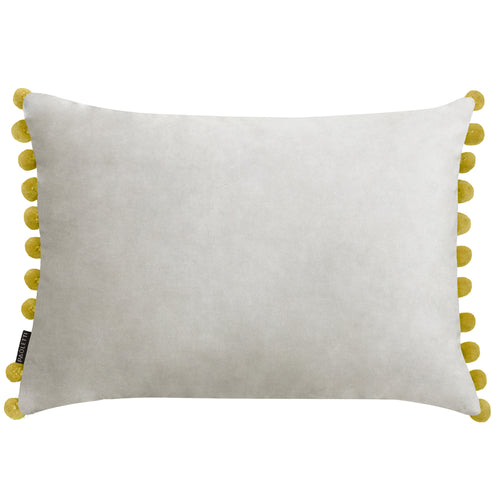 Plain Grey Cushions - Fiesta Velvet  Cushion Cover Dove/Bamboo Paoletti