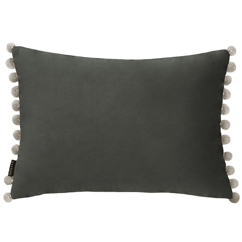 Plain Brown Cushions - Fiesta Velvet  Cushion Cover Mink/Silver Paoletti