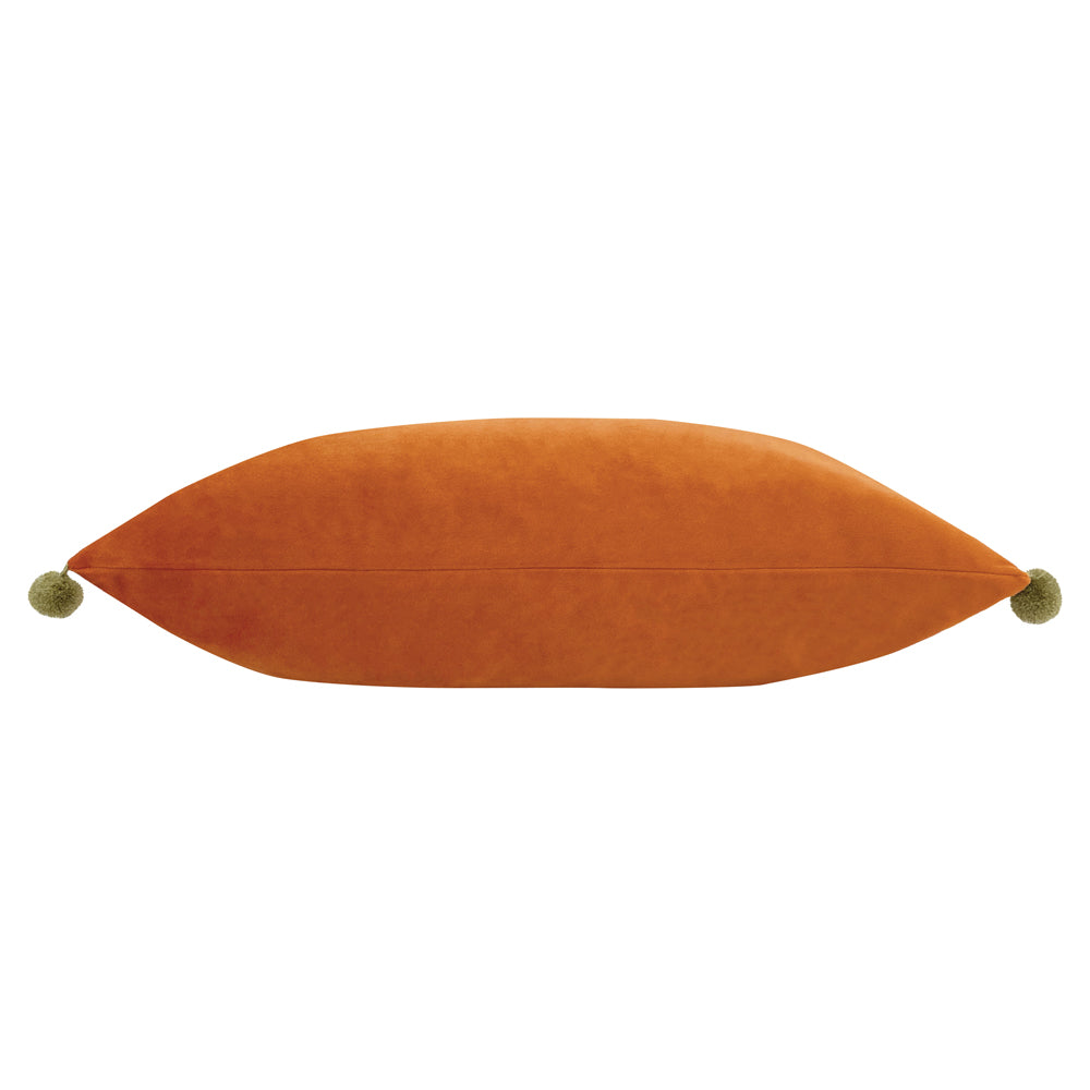 Fiesta Velvet Cushion Rust/Khaki