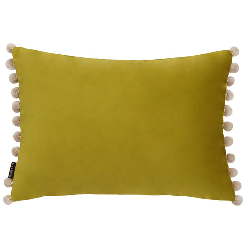 Plain Gold Cushions - Fiesta Velvet  Cushion Cover Bamboo/Natural Paoletti