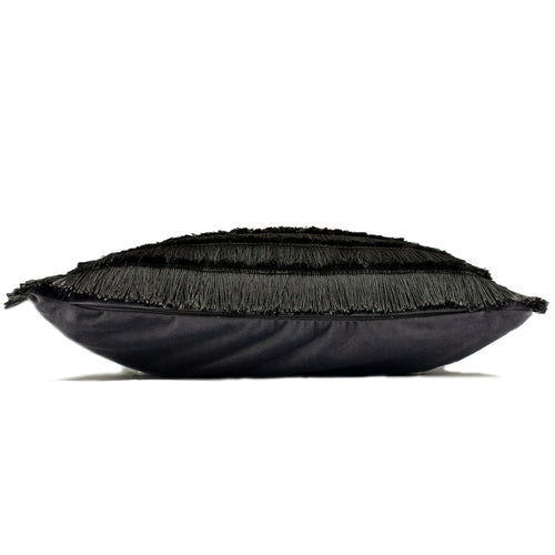  Grey Cushions - Flicker Fringed Cushion Cover Graphite furn.