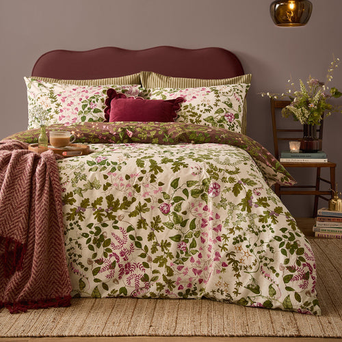 Flora Wilde Reversible Duvet Cover Set Chocolate
