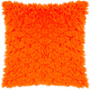 Heya Home Fluff Ball Faux Fur Cushion Cover in Orange Fever