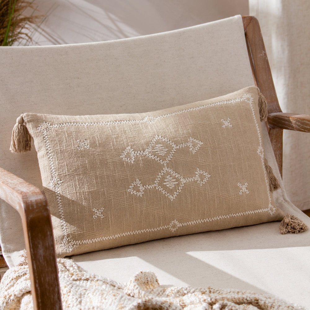 Folis Cream Cushion Cover | Stone Cushions | Yard – Furn.com