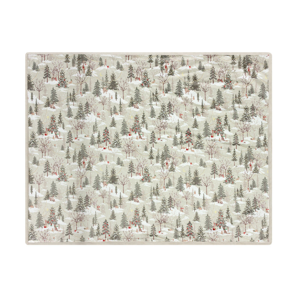 Forest Festivities Faux Fur Throw Natural