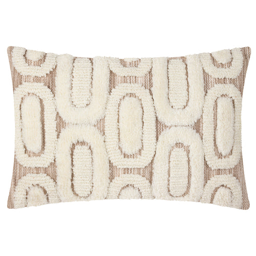 Geometric Beige Cushions - Fosse Tufted  Cushion Cover Natural HÖEM