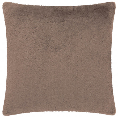 Festive Puddings Faux Fur Cushion Mocha