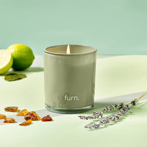  Green Home Fragrance - Amazonia Botanica Peppermint + Citrus Scented Glass Candle Jade furn.