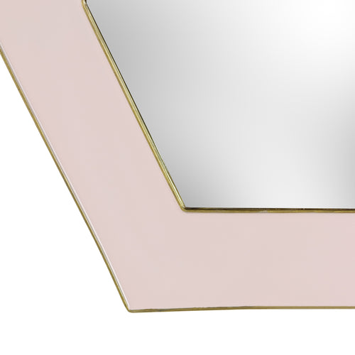  Pink Accessories - Framed Octagonal Wall Mirror Pink Paoletti