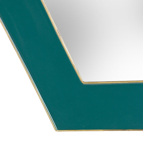  Blue Accessories - Framed Octagonal Wall Mirror Teal Paoletti
