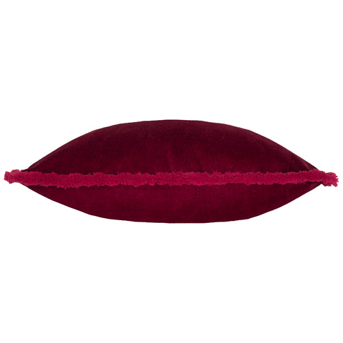 Plain Red Cushions - Freya  Cushion Cover Berry Paoletti