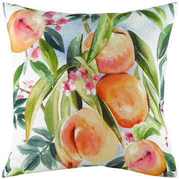  Orange Cushions - Fruit Peaches Printed Cushion Cover Orange Evans Lichfield