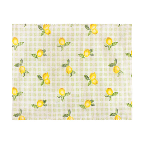 Fruits Lemons Set of 4 Indoor/Outdoor Placemats Sage