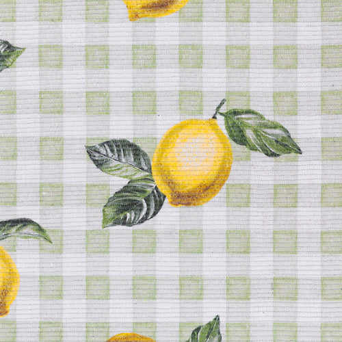 Fruits Lemons Striped Indoor/Outdoor Rug Sage