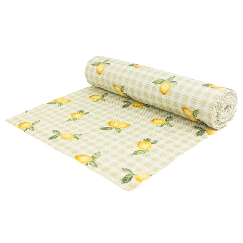 Fruits Lemons Indoor/Outdoor Table Runner Sage