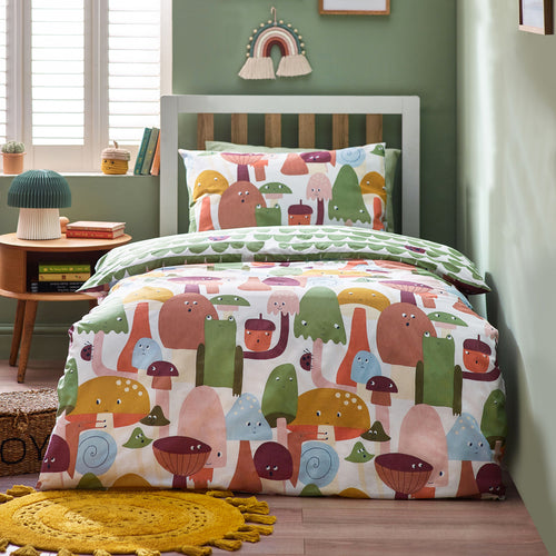 Abstract Multi Bedding - Funguys Mushroom Duvet Cover Set Multicolour little furn.
