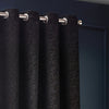 Paoletti Galaxy Room Darkening Eyelet Curtains in Black