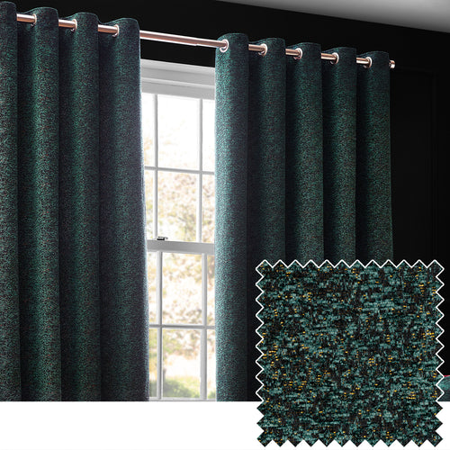 Plain Green Curtains - Galaxy Room Darkening Eyelet Curtains Emerald Paoletti