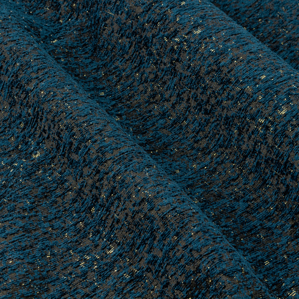 Galaxy Fully Lined Chenille Eyelet Curtains Navy