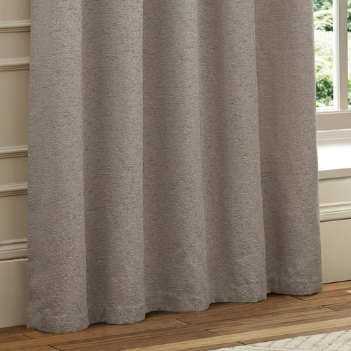 Galaxy Fully Lined Chenille Eyelet Curtains Silver