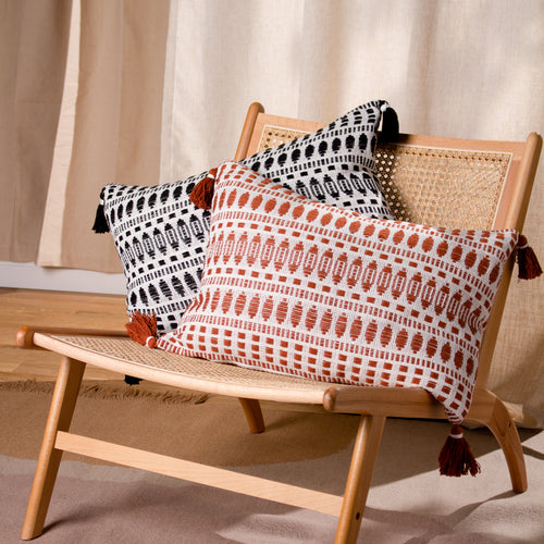 Geometric Red Cushions - Ganado Woven Cushion Cover Pecan Yard