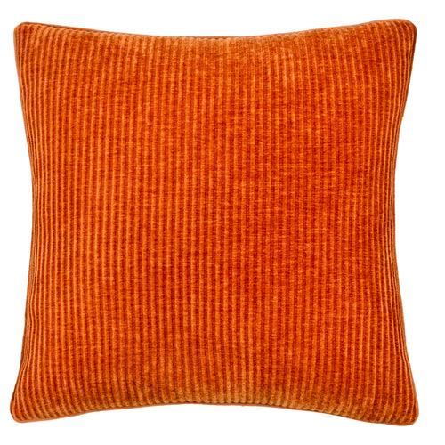 Striped Orange Cushions - Garda Corduroy Piped Cushion Cover Brick furn.